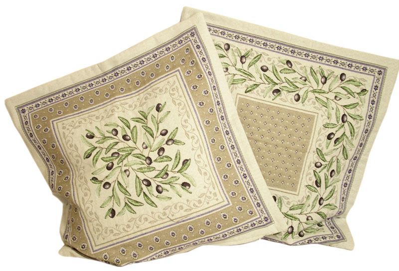 Jacquard cushion cover (Luberon. linen) - Click Image to Close